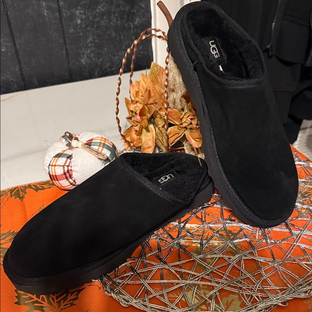UGG Men's Black Suede Loafers